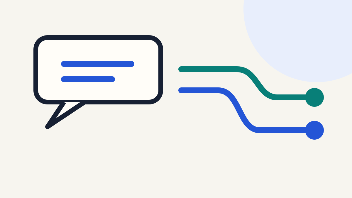 An interview answer branching into deeper follow-up questions