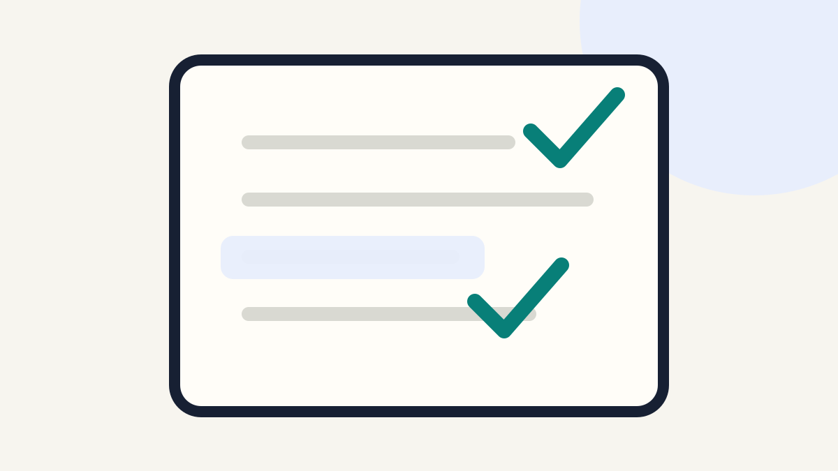 A structured technical interview feedback brief with highlighted evidence